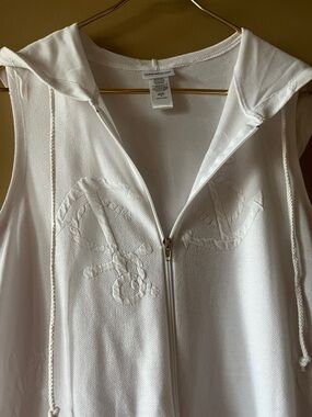 Wearabouts White Hooded Swim zippered Coverup